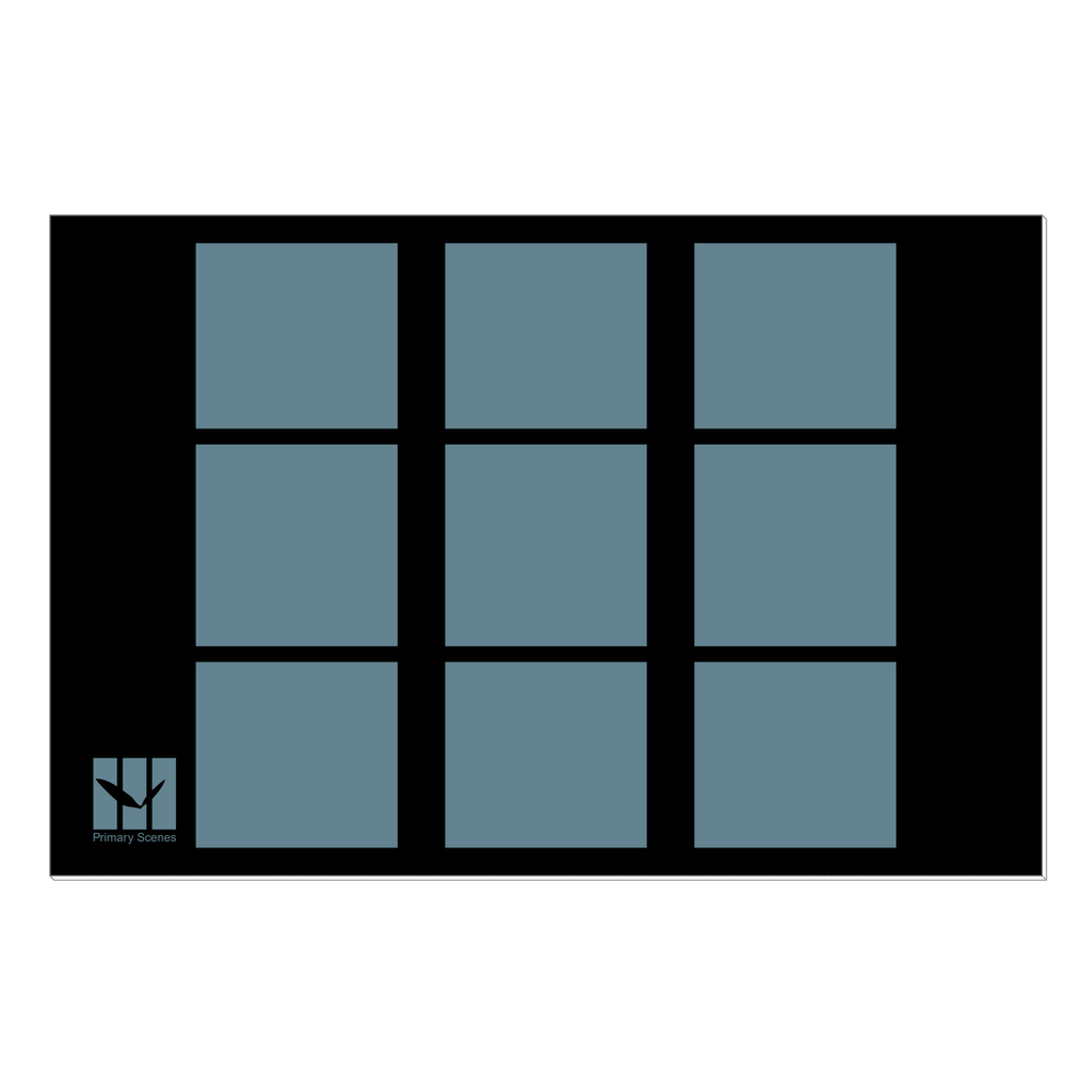 9 Squares Storm Monotone - D1 A1 V1 - Canvas