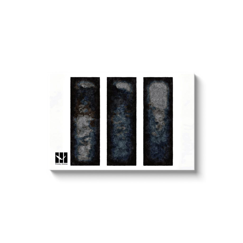 Free Flow Faded Water Color 3 Columns - D1 A0 V1 - Canvas