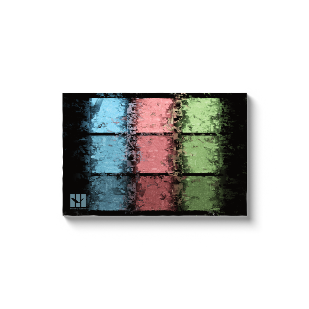 9 Squares Black Painted - D1 A0 V1 - Canvas