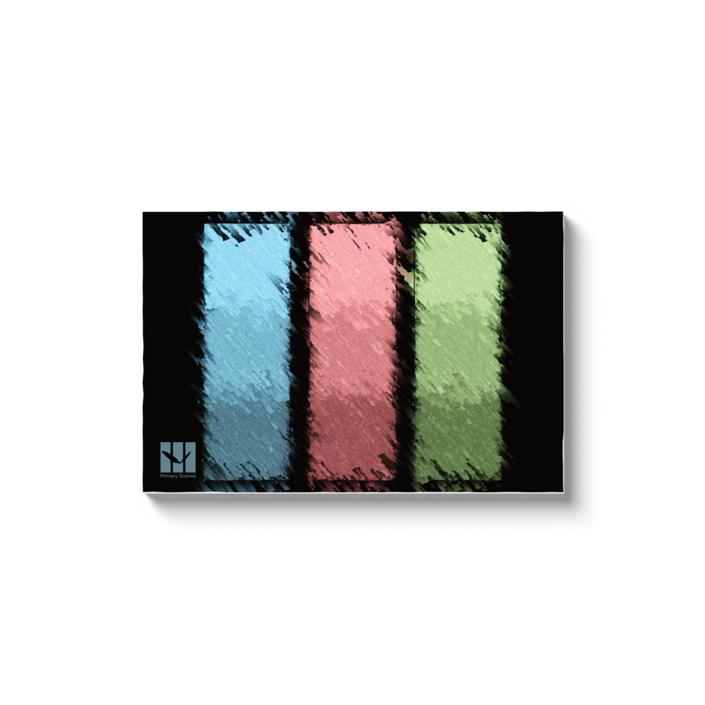 3 Columns Scene Colors Painted - D1 A1 V1 - Canvas