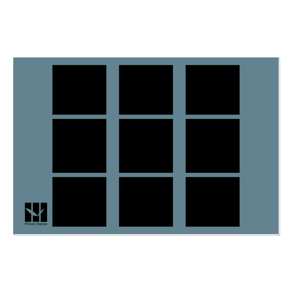 9 Squares Storm Monotone - D1 A0 V1 - Canvas