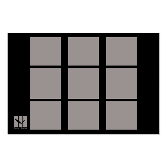 9 Squares Lockdown Monotone - D1 A1 V1 - Canvas