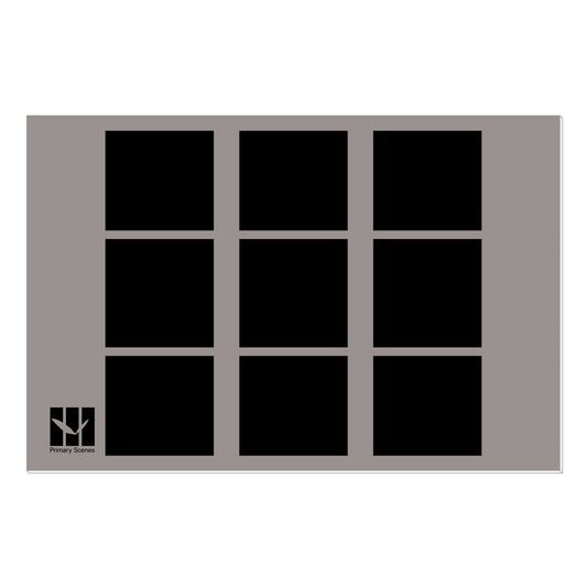 9 Squares Lockdown Monotone - D1 A0 V1 - Canvas