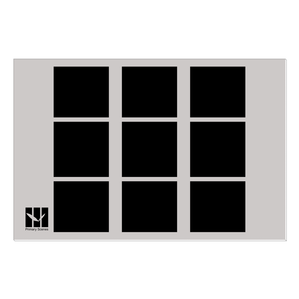 9 Squares Balance Monotone - D1 A0 V1 - Canvas