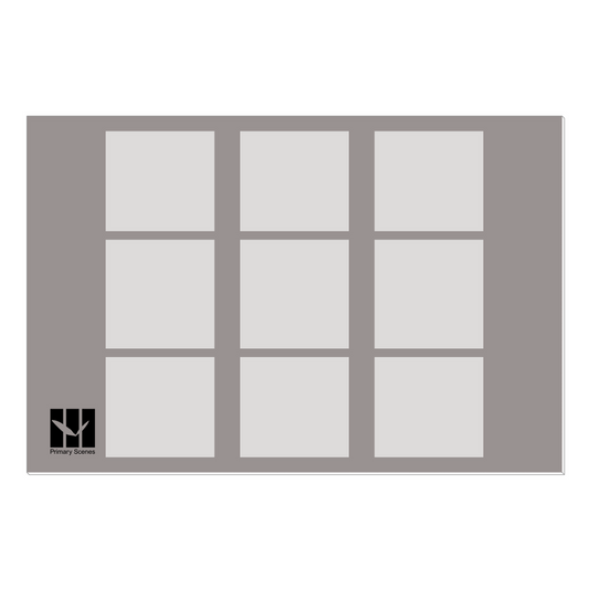 9 Squares Lockdown Monotone - D1 A2 V1 - Canvas