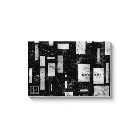 Lockdown Abstract Gritty Rectangles - D1 A0 V1 - Canvas