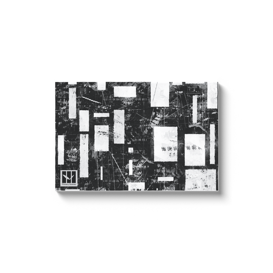 Free Flow Abstract Gritty Rectangles - D1 A0 V1 - Canvas